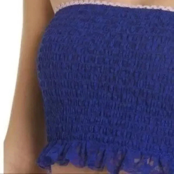 Free People Purple Bandeau Crop Top - Picture 4 of 5